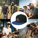 Custom Blue Top Contrast Flat Brim Cap Personalize Your Style
