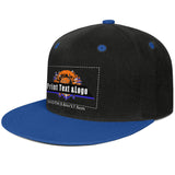 Custom Blue Top Contrast Flat Brim Cap Personalize Your Style