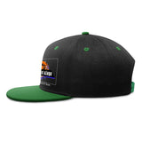 Custom Green Top Contrast Flat Brim Cap Personalize Your Style