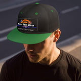 Custom Green Top Contrast Flat Brim Cap Personalize Your Style