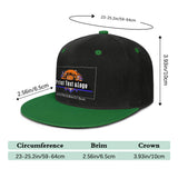 Custom Green Top Contrast Flat Brim Cap Personalize Your Style