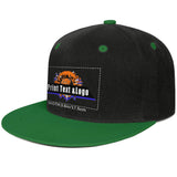 Custom Green Top Contrast Flat Brim Cap Personalize Your Style