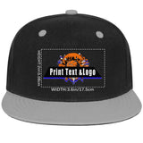 Custom Grey Top Contrast Flat Brim Cap Personalize Your Style