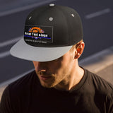 Custom Grey Top Contrast Flat Brim Cap Personalize Your Style