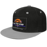 Custom Grey Top Contrast Flat Brim Cap Personalize Your Style