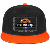 Custom Orange Top Contrast Flat Brim Cap Personalize Your Style