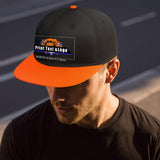 Custom Orange Top Contrast Flat Brim Cap Personalize Your Style