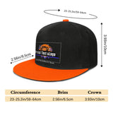 Custom Orange Top Contrast Flat Brim Cap Personalize Your Style