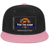 Custom Pink Top Contrast Flat Brim Cap Personalize Your Style