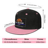 Custom Pink Top Contrast Flat Brim Cap Personalize Your Style