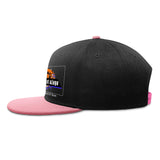 Custom Pink Top Contrast Flat Brim Cap Personalize Your Style
