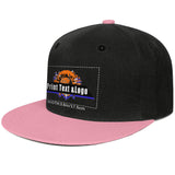 Custom Pink Top Contrast Flat Brim Cap Personalize Your Style