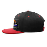 Custom Red Top Contrast Flat Brim Cap Personalize Your Style