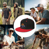 Custom Red Top Contrast Flat Brim Cap Personalize Your Style