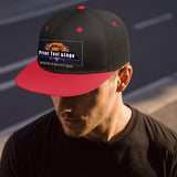 Custom Red Top Contrast Flat Brim Cap Personalize Your Style