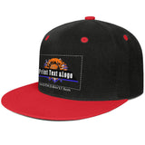 Custom Red Top Contrast Flat Brim Cap Personalize Your Style