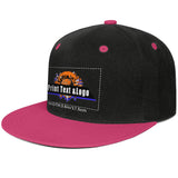 Custom Rose Red Top Contrast Flat Brim Cap Personalize Your Style