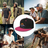 Custom Rose Red Top Contrast Flat Brim Cap Personalize Your Style