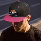 Custom Rose Red Top Contrast Flat Brim Cap Personalize Your Style