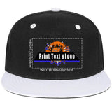 Custom White Top Contrast Flat Brim Cap Personalize Your Style