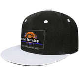 Custom White Top Contrast Flat Brim Cap Personalize Your Style