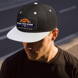 Custom White Top Contrast Flat Brim Cap Personalize Your Style
