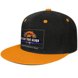 Custom Orange Top Contrast Flat Brim Cap Personalize Your Style