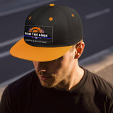 Custom Orange Top Contrast Flat Brim Cap Personalize Your Style