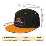 Custom Orange Top Contrast Flat Brim Cap Personalize Your Style