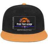 Custom Orange Top Contrast Flat Brim Cap Personalize Your Style