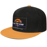 Custom Orange Top Contrast Flat Brim Cap Personalize Your Style
