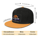 Custom Orange Top Contrast Flat Brim Cap Personalize Your Style