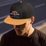 Custom Orange Top Contrast Flat Brim Cap Personalize Your Style