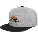Custom Black Top Contrast Flat Brim Cap Personalize Your Style