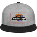 Custom Black Top Contrast Flat Brim Cap Personalize Your Style