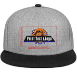 Custom Black Top Contrast Flat Brim Cap Personalize Your Style