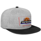 Custom Black Top Contrast Flat Brim Cap Personalize Your Style