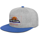 Custom Blue Top Contrast Flat Brim Cap Personalize Your Style