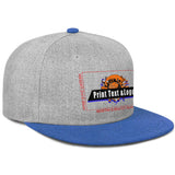 Custom Blue Top Contrast Flat Brim Cap Personalize Your Style