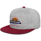 Custom Burgundy Top Contrast Flat Brim Cap Personalize Your Style