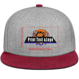 Custom Burgundy Top Contrast Flat Brim Cap Personalize Your Style