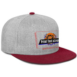 Custom Burgundy Top Contrast Flat Brim Cap Personalize Your Style