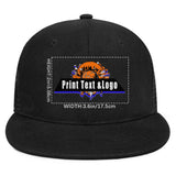 Custom Black Top Contrast Flat Brim Cap Personalize Your Style