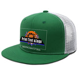 Custom Green Top Contrast Flat Brim Cap Personalize Your Style