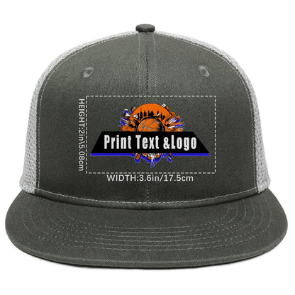 Custom Olive Green Top Contrast Flat Brim Cap Personalize Your Style