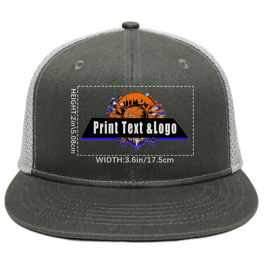 Custom Olive Green Top Contrast Flat Brim Cap Personalize Your Style