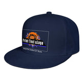 Custom Navy Blue Sports Snapback Hats Performance Flat Brim Caps for Athletes Training