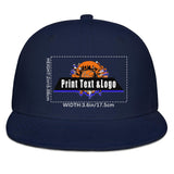 Custom Navy Blue Sports Snapback Hats Performance Flat Brim Caps for Athletes Training
