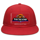 Custom Red Sports Snapback Hats Performance Flat Brim Caps for Athletes Training