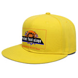 Custom Yellow Sports Snapback Hats Performance Flat Brim Caps for Athletes Training